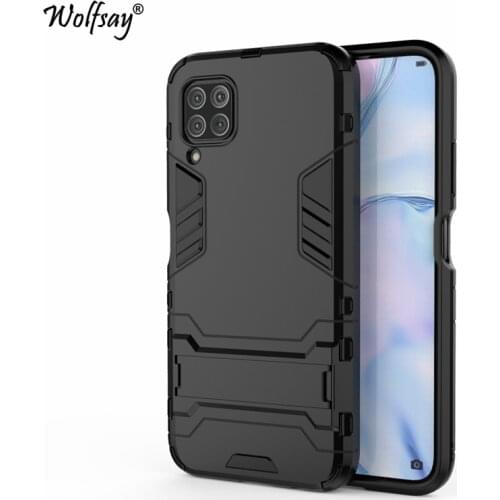 Case For Huawei Nova 7i Cover Slim PC + Soft Rubber Armor Case For Huawei Nova 7i Case Phone Holder Fundas Huawei Nova 6 SE 6.4"