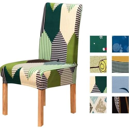 Dining Chair Cover Spandex Elastic Pastoral Print Modern Slipcovers Furniture Cover Kitchen Wedding 1/4/6 PCS Chaise De Housse
