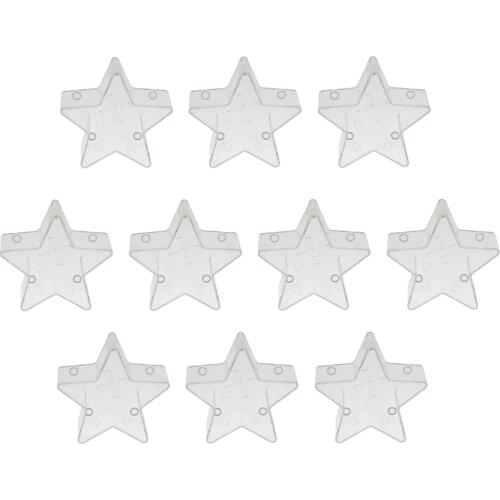 10pcs Star Clear Tealight Holder Tea Light Cup Case Candle Holder Decoration for Candle Soap Making Accessories