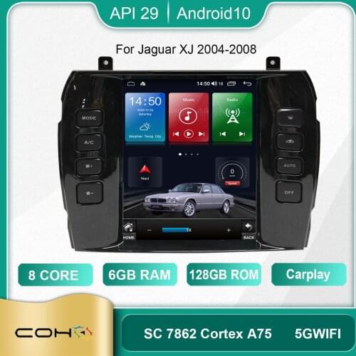 For Jaguar XJ 2004-2008 Android 10.0 Octa Core 6+128G Autoradio Car Multimedia Player GPS