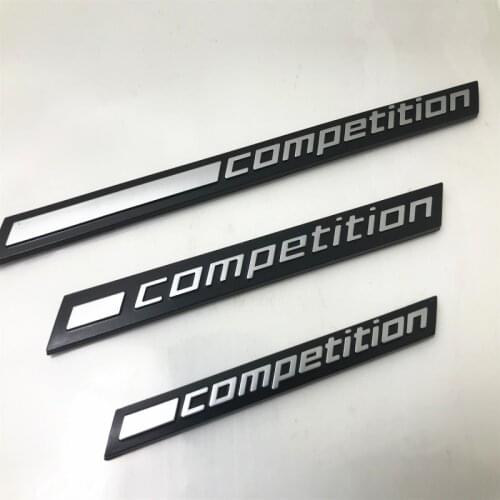 3D ABS Black COMPETITION Bar Underlined Emblem for BMW 3 5 7 Series Thunder Edition M1 M2 M3 M4 M5 M6 X5M X6M Car Trunk Emblem