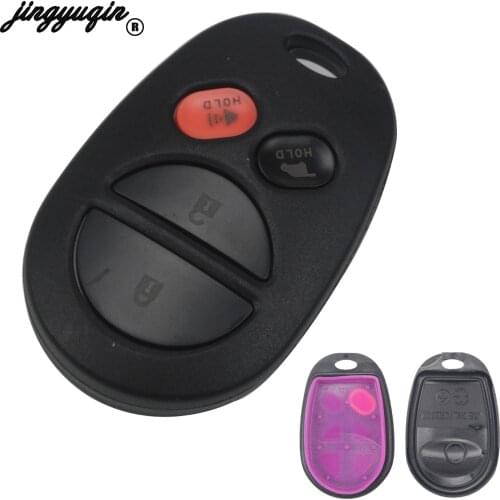 Jingyuqin 10pcs/lot For Toyota Sienna Van Solara Sequoia Key Case Car Styling Remote Fob 4 Button Car Key