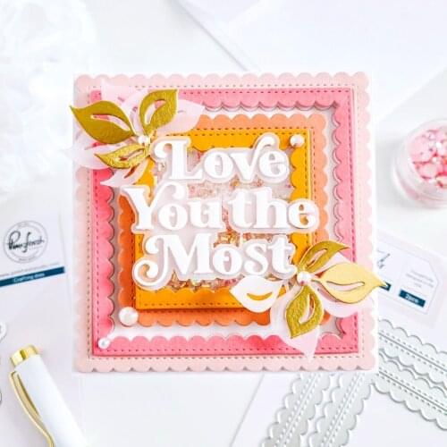 Square mold scallop suture New Metal Cutting Dies & Stamps Scrapbook Diary Decoration Stencil Embossing Template DIY Greeting