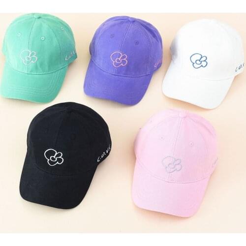 L.O.V.E Ladies Casual Embroidered Pattern Cap Solid Color Sports Sun-shield Baseball Hat Girls Sun Protection Hip Hop Lovely Hat