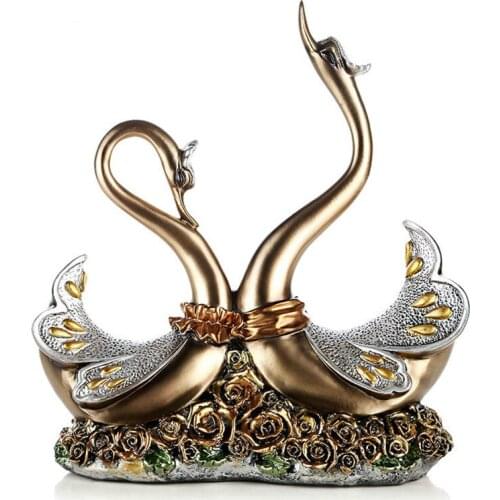Resin Vivid Swan Crafts European-style Swan Set Out Creative Decorations for The Living Room and Study Decor Luxury Figurines