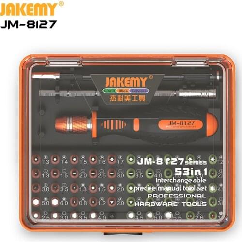 JAKEMY 8127 53 IN 1 Professional Mini Screwdriver Set DIY Repair Tool Kit for Cellphone Laptop Electronic Products