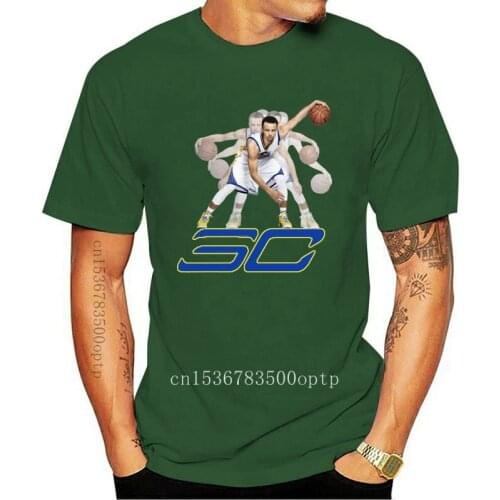 New Steph Curry Golden State Dribbling Basketball SUBLIMATION Men Tee Shirt