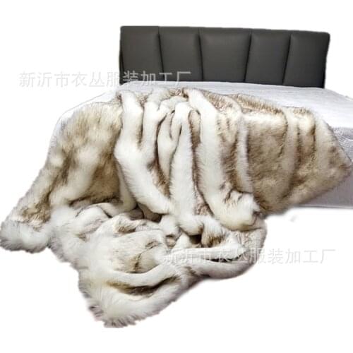 Faux Fox hair Fur Throw Blanket 150x200cm