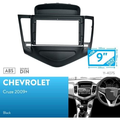 9 inch Car Fascia Radio Panel for CHEVROLET Cruze 2009+ Dash Kit Install Facia Bezel Adapter Trim 9inch Plate Console Cover