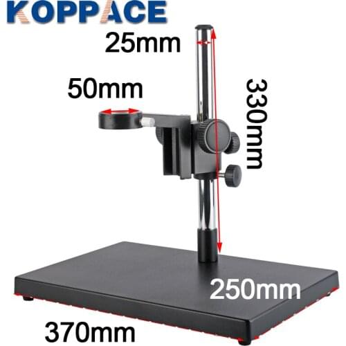 KOPPACE Large Platform Microscope Stand Column Diameter 25mm Lens Size 50mm Including Focus Bracket Base Plate Size 370X250mm