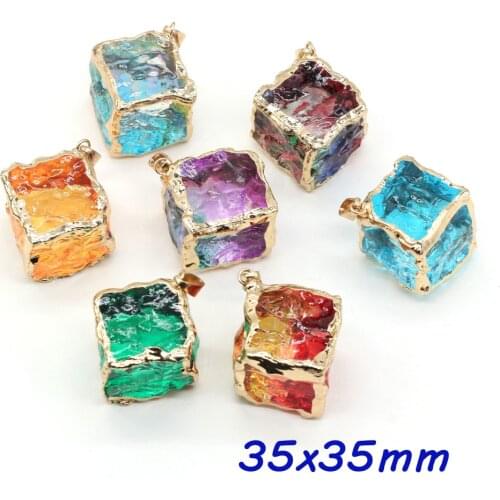 1pc Natural Stone Pendants Reiki Heal 7 Chakras Energy Crystal for Charm Jewelry Making DIY Amulet Necklace Accessories
