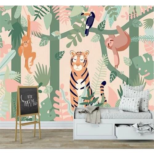 Custom wallpaper 8D waterproof wall cloth cartoon children room background wall 3D mural