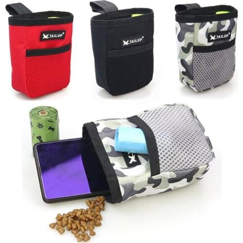 Mini Outdoor Portable Dog Snack Bag Multifunction Breathable Mesh Feed Storage Pocket Pouch Snack Reward Waist Bag Training Bags