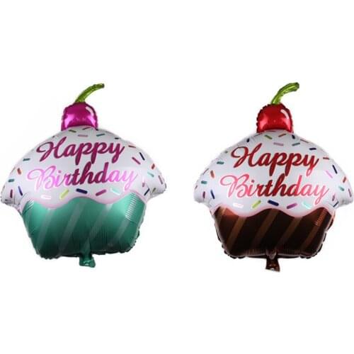 50pcs Self-sealing New Donut birthday cake dessert Aluminum Foil balloon Holiday Childrens Party Decoration High Quality Toys