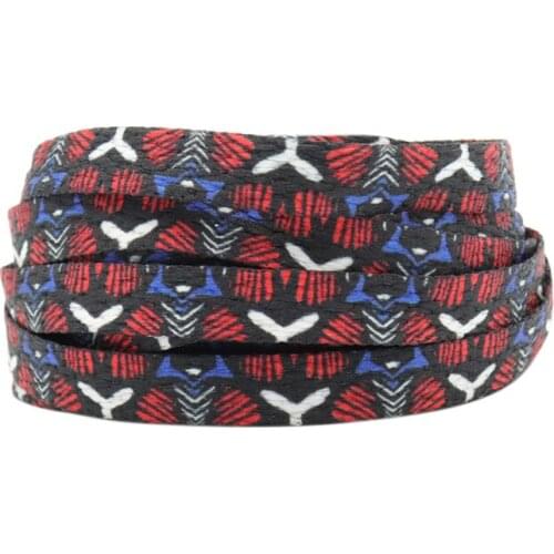 Wild Printed Boot Laces Flat Single Layer Network Printing Shoelaces Korean Version For Men Women White Shoes Canvas shoes