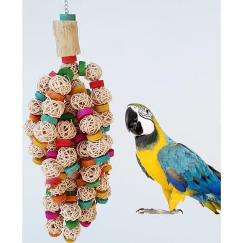 Medium and large parrot special bite toy Vine Bal toys Gray machine sunflower Vine Bal big string