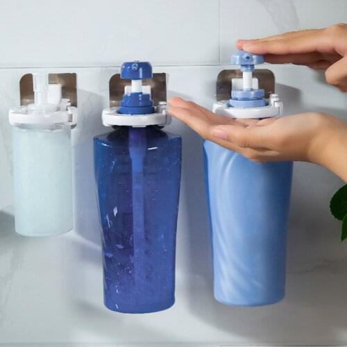 Bathroom Holder Hand Sanitizer Shampoo Bottle Hook Wall Mounted Liquid Soap Shower Gel Bottle Storage Shelf