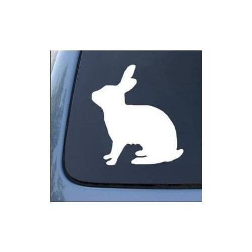 RABBIT SILHOUETTE - Bunny - Vinyl window Decal Sticker Vinyl 14x13cm
