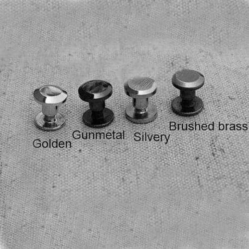 8x7mm copper screws rivets Chicago screw/leather screw for bag purse tote handbag coin clutch