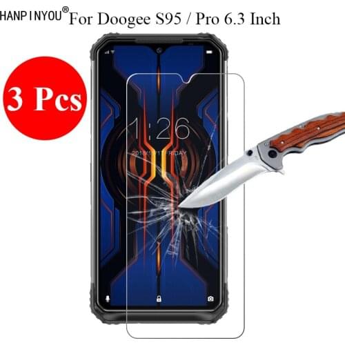 3 Pcs/Lot 9H 2.5D Tempered Glass Screen Protector For Doogee S95 / Pro 6.3" Protective Film