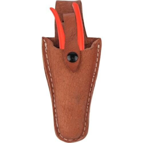 Fruit Branch Scissors Protective Cover Cover Leather Hardware Storage Bag Locking Button Packet Scissors Shears Holster Bag