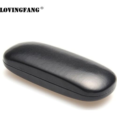 Hot Sale Leather Glasses Case For Men Waterproof Hard Frame Eyeglass Case Women Reading Glasses Box Black Spectacle Cases