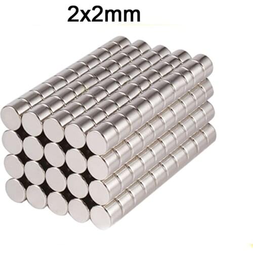 10/20/50/100pcs Neodymium Magnets 2mm x 2mm Round Rare Earth Ring Disk Strong Craft Magnets N35