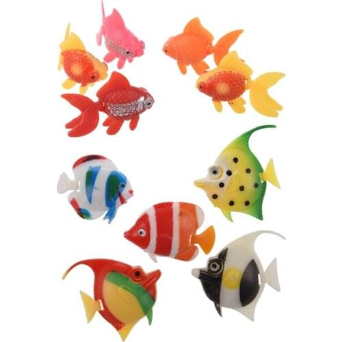 10Pcs Artificial Plastic Ornament Aquarium Fish, 5Pcs A & 5Pcs B