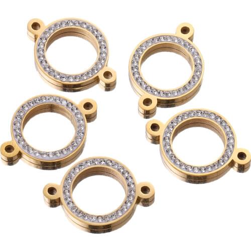 5pcs Lot Gold Stainless Steel Charm Pendant for Diy Earring Bracelet Jewelry Making Supplies Connectors Wholesale Bulk Luxury