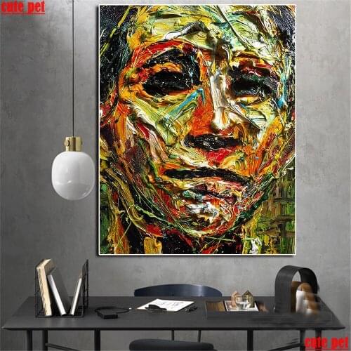 5D DIY Diamond Embroidery Abstract man portrait Wall Sticker Full Square diamond painting Mosaic Handmade Cross Stitch decor