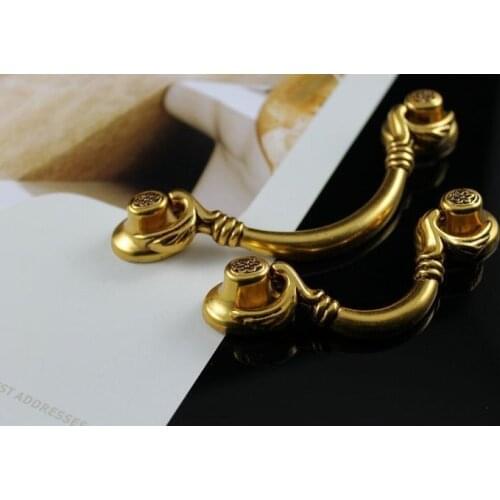 Antique handle hanging pull European door drawer handle and knobs(C.C.:96mm L:125mm)