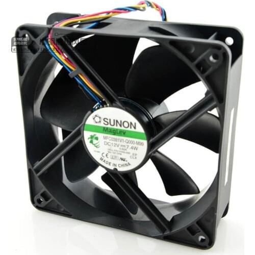 Free Shipping Original SUNON MFC0381V1-Q000-M99 12038 12cm 120mm DC 12V 7.4W desktop fan