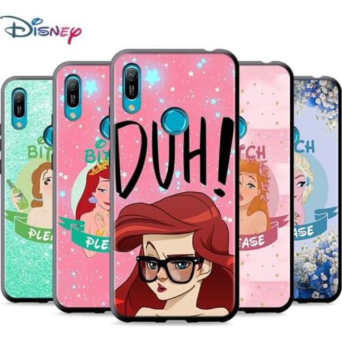 Black Soft Princess Cartoon For Huawei P Smart 2021 2020 Z S Mate 40 RS 30 20 20X 10 Pro Plus Lite 2019 Phone Case