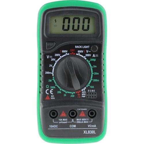 XL830L Digital Multimeter Esr Meter Testers Digital LCD Multimeter Voltmeter Ammeter AC/DC/OHM Volt Tester Meter Test Current