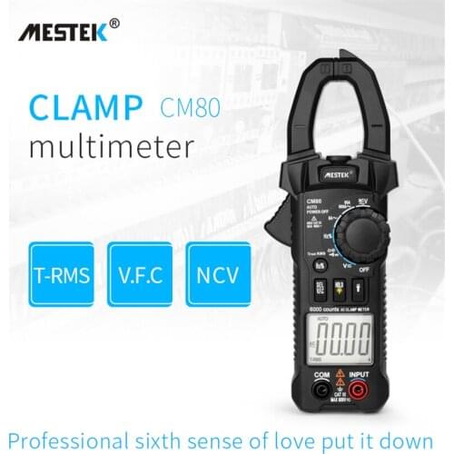 CM80 Digital Clamp Meter True RMS Multimeter 5999 Counts Diagnostic-tool AC/DC Volt Amp Ohm Capacitance Frequency NCV Diode