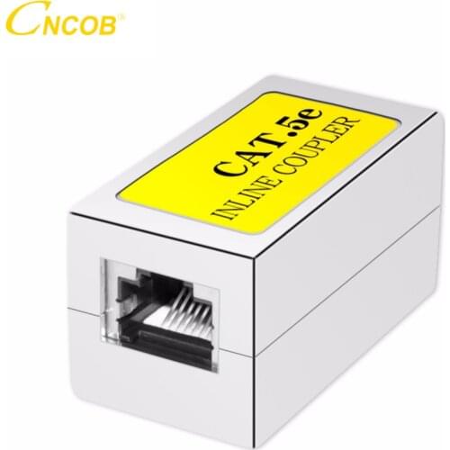 CNCOB RJ45 Coupler Cat 5e Network Cable Straight Ethernet LAN Extension Connector Adapter 5PCS