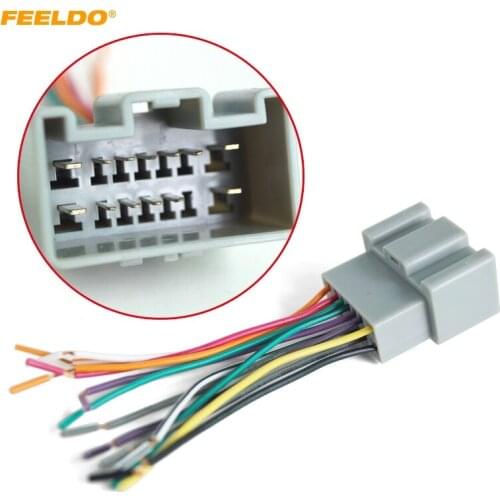 FEELDO 1PC Car OEM Audio Stereo Wiring Harness Adapter For Buick Sail Install Aftermarket CD/DVD Stereo #MX2004