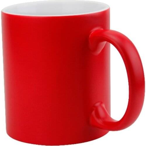 A grade plain matte black DIY ceramic heat sensitive color changing magic photo sublimation mug