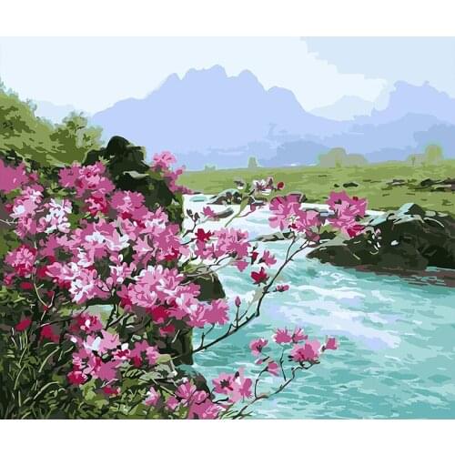 Urban street Landscape DIY Painting By Numbers Modern Wall Art Picture Acrylic Coloring City Paint On Canvas For Home Decor gift