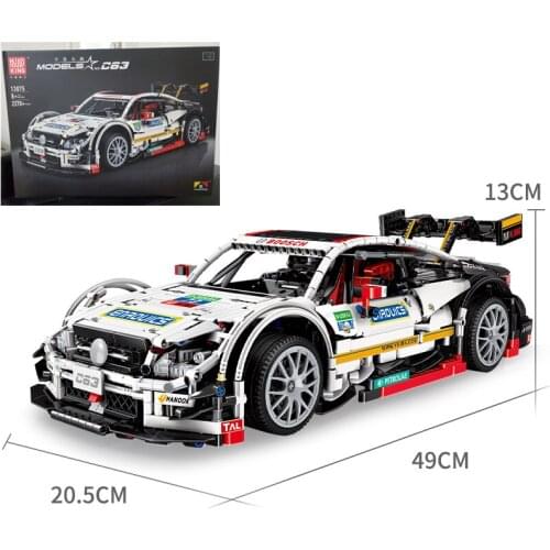 DHL IN STOCK 13075 AMG C63 Benzs MOC 6687 6688 Racing Car Model kit Building Blocks Bricks Toys For Children DIY Gifts