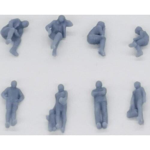 Outland Models Train Station Passenger Figurine Set 1:87 HO Scale Railway Scenery
