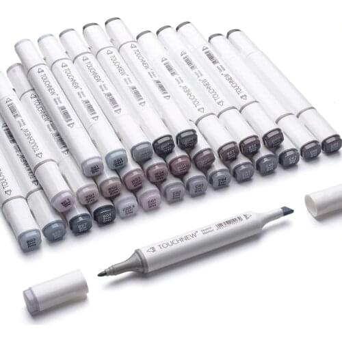 30 colors TOUCHNEW Gray series for Graphic Drawing Comic Strips Paint Doodle, illustrate, Clothes Design
