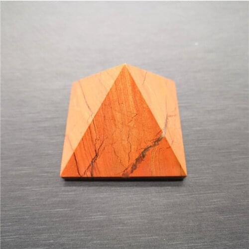 Natural Red Jasper Pyramid Feng Shui Stone Carved Crafts Egypt Egyptian Point Chakra Healing Reiki Crystal