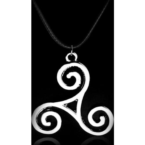 Movie Teen Wolf Necklace Triskele Allison Pendant Necklace Rope Chain Colar Men Argent Trinity Cosplay
