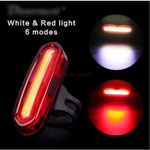 By dhl or fedex 100pcs hot USB Rechargeable Bicycle Rear Light Cycling LED Taillight Waterproof Road Tail Light Back Lamp