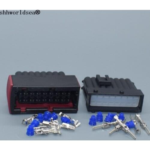 Shhworldsea 16 Pin 2.8mm car Female Male Waterproof Wire Harness Automotive Connector Car ECU Plug 1-964449-1 1-965427-1