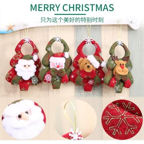 Snowman Reindeer Decor for Home Santa Claus Ornaments Tree Christmas Nativity Goods The New Year Eve 2021 Decorations House Xmas