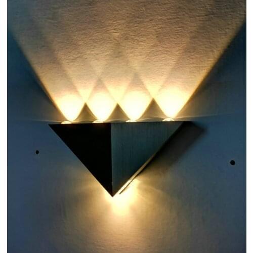 Triangle Shaped Led Bar Lights Aluminum 5W Creative LED Interior Light For Bar Corridor Living Room Wall Decorative Lights