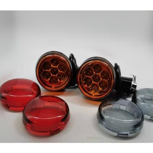 Motorcycle Light Turn Signal Indicators Amber Rear LED Lights Short Bracket for Sportster XL883 1200 1992-UP Moto Turn Indicator