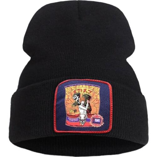 Anime Death Note Spring Flexible Caps Cotton Sport Knitted Hat Creative Outdoor Casual Brimless Hats Street Unisex Beanie Cap